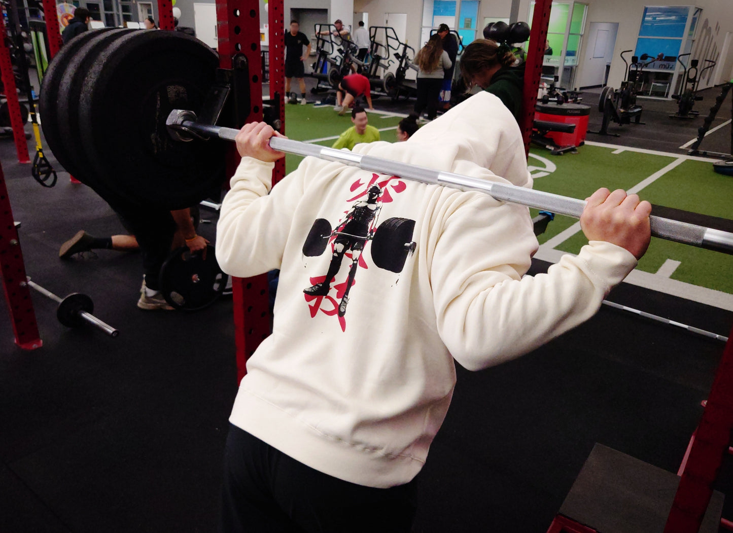 Anime Deadlift Hoodie Cream