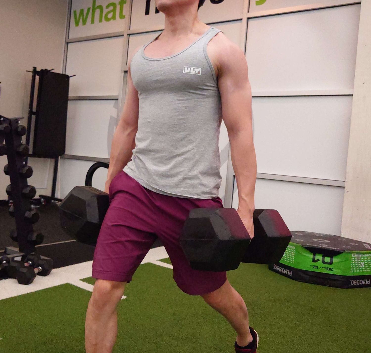 Ultimate Ability Plain Logo Tank Top Grey